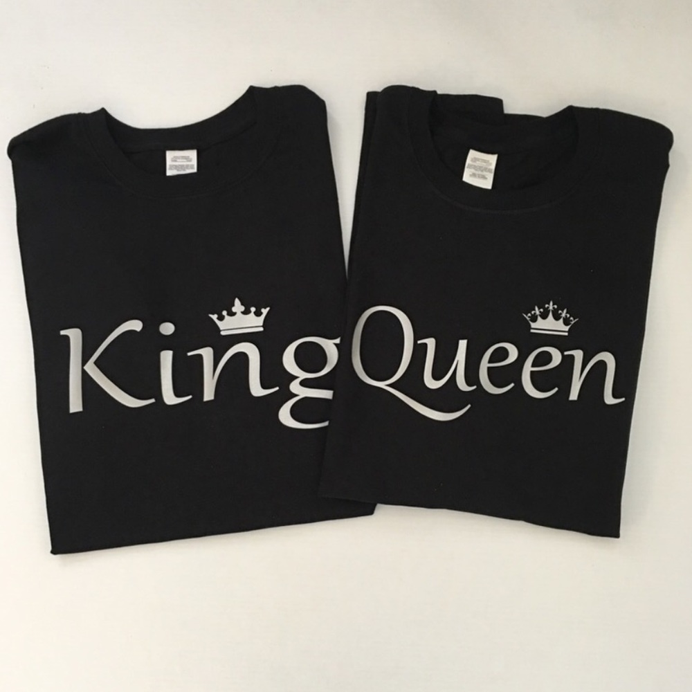 King & Queen Couple Matching Tees